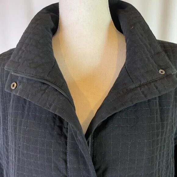 Gallery Quilted Stand Collar Barn Jacket Black Size L - Picture 4 of 14
